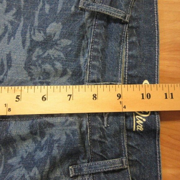 OLD NAVY The Diva Cut Off Denim Shorts Womens Size 8 Palm Trees Tropical Jeans - Picture 11 of 12